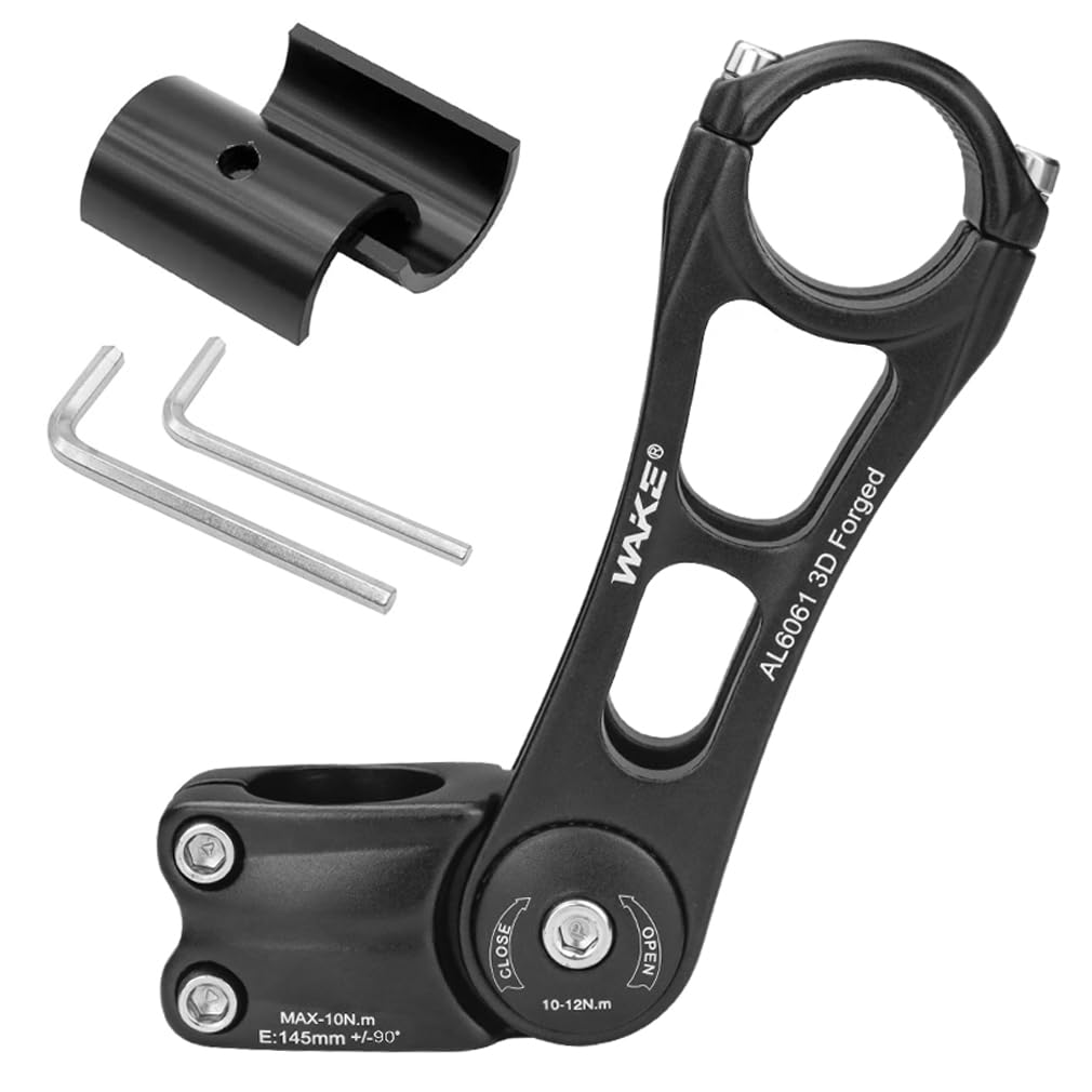 CYSKY Fahrrad Vorbau Universal 31,8mm und 25,4mm verstellbar ± 90 Grad 90mm 110mm 145mm MTB Vorbau F