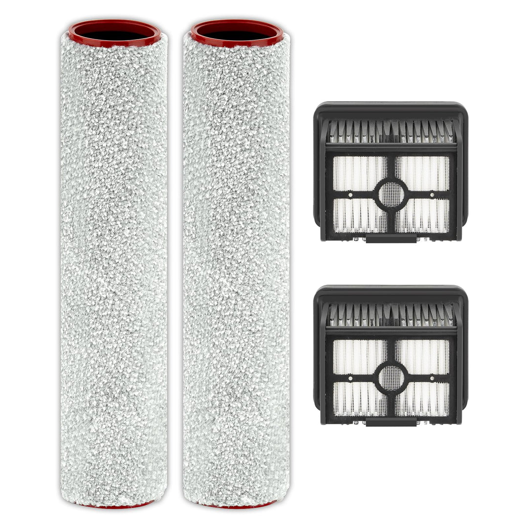 (4 Stück) H15 Pro Ersatz bürstenrollen und HEPA-Filter kompatibel mit Dreame H15 Pro/ H15 Mix/ H12 P