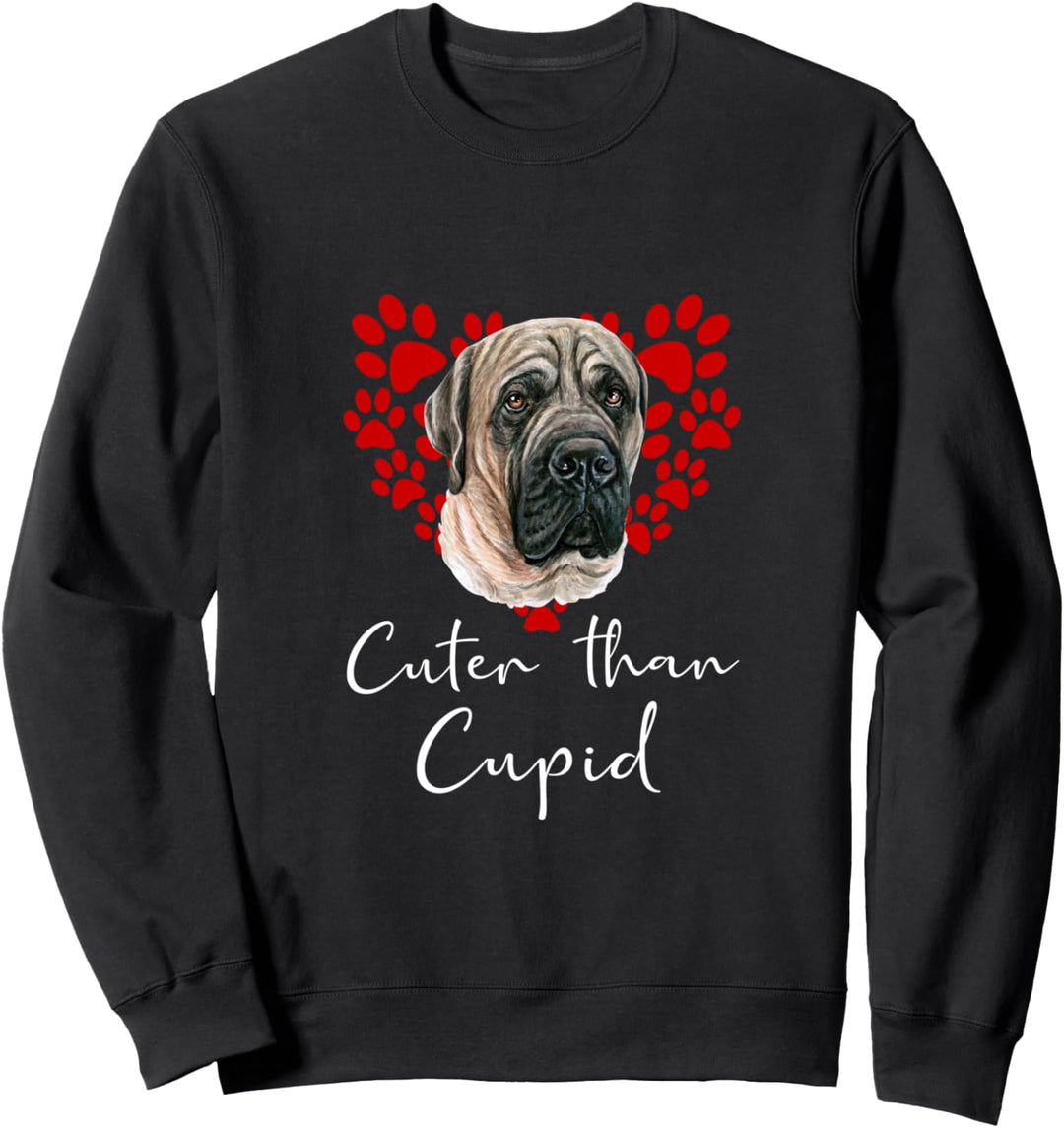 Englischer Mastiff Cuter Than Cupid Hunde Valentinstag Sweatshirt