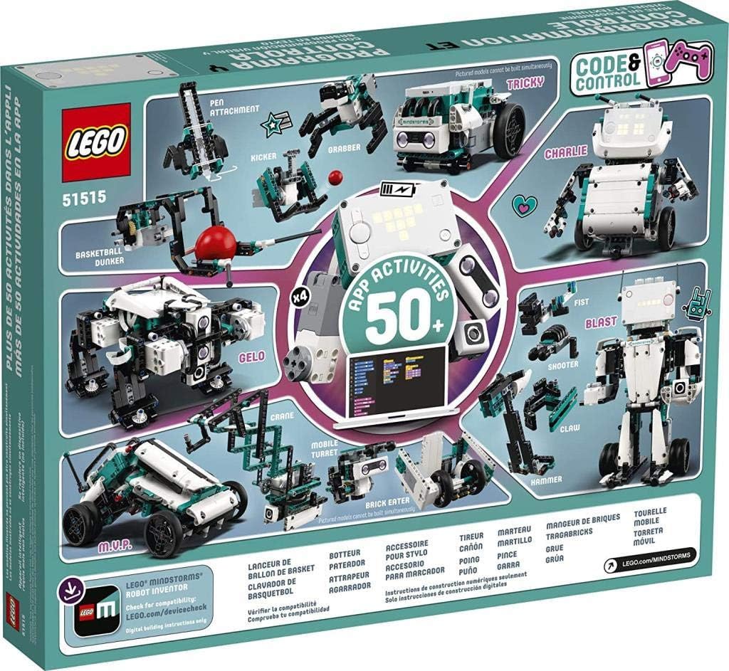 LEGO 51515 MINDSTORMS Roboter-Erfinder, 5-in-1-Robotik-Set mit App-Fernsteuerung, Programmierbar Und