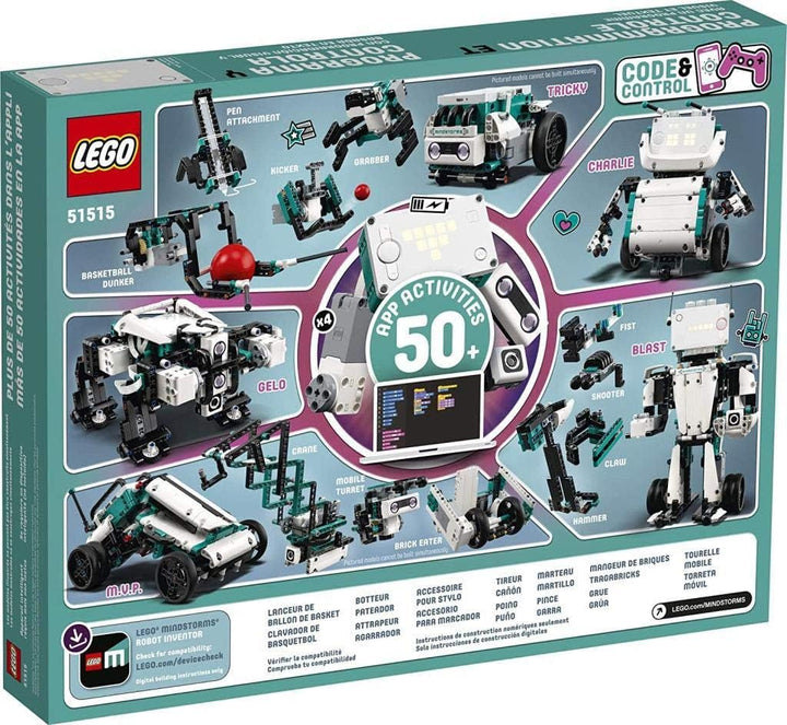 LEGO 51515 MINDSTORMS Roboter-Erfinder, 5-in-1-Robotik-Set mit App-Fernsteuerung, Programmierbar Und