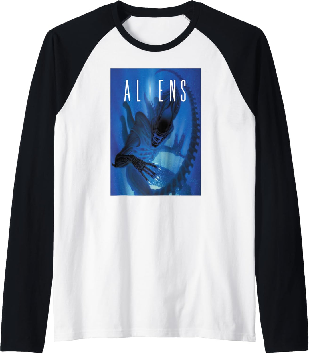 Aliens Xenomorph Blue Light Raglan
