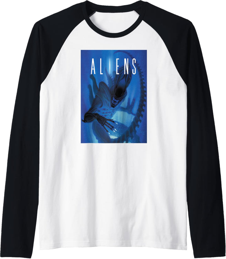 Aliens Xenomorph Blue Light Raglan