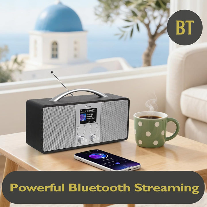 Lemega IR6 Internetradio mit Podcast-Funktion & Bluetooth - DAB/DAB+, UKW Stereo-Radio mit echtem 2.