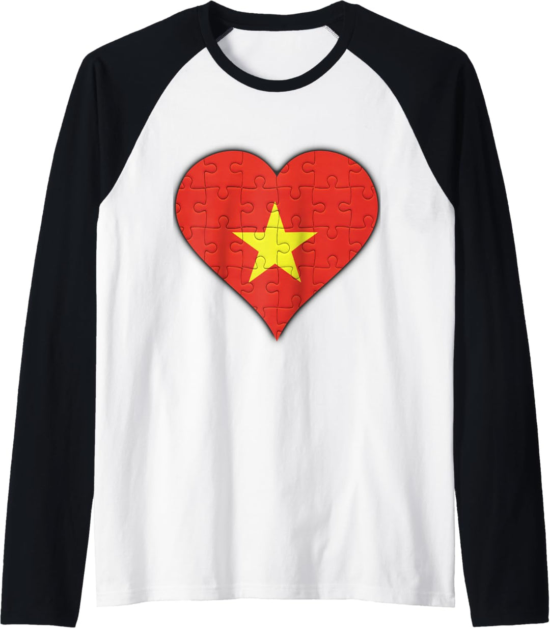 Vietnam Vietnamesische Flagge Herz Raglan