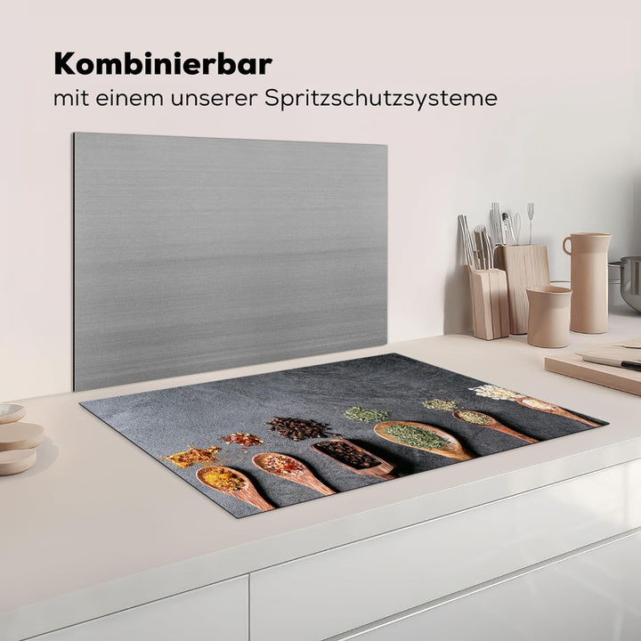 MuchoWow Herdabdeckplatte Ceranfeld Spritzschutz Küche Induktionsherd Abdeckung Induktionskochfeld C