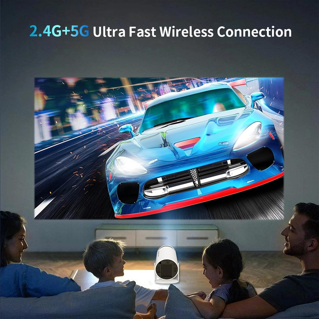 Mini Beamer, Videoprojektor 5G WiFi Bluetooth Projector 4K 200 ANSI Smart Projector.130 Zoll Bildsch
