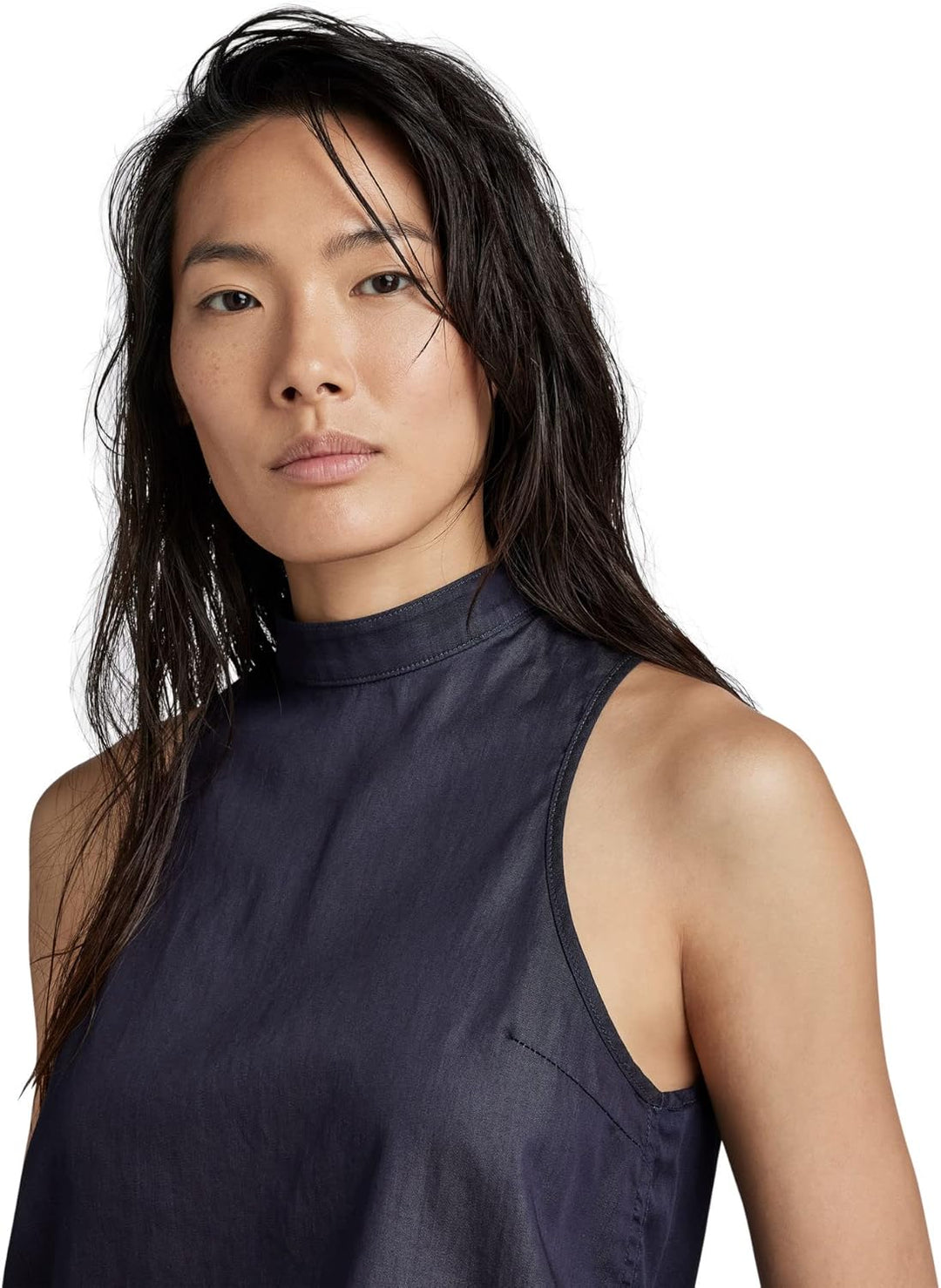 G-STAR RAW Damen Open Back Top Shirts S Blau (Rinsed D23253-c907-082), S Blau (Rinsed D23253-c907-08