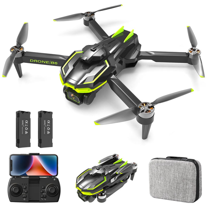 Drohne mit Kamera 4K für Kinder und Erwachsene mit Bürstenlose Motor, Faltbar Quadcopter mit WiFi Üb