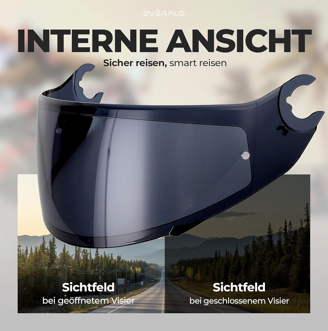 Visier Kompatibel Mit Shark Spartan - Spartan 1.2 - Skwal - Skwal 2 - D Skwal - D Skwal 2 - Vz160 -
