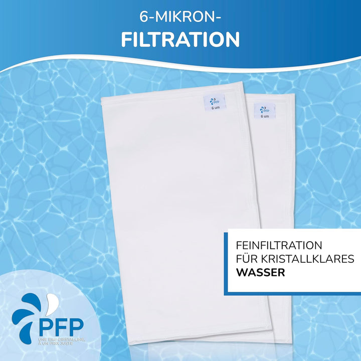 Poche Filtrante Filtertasche, kompatibel mit Pool von Desjoyaux, 2 x 6 Mikron