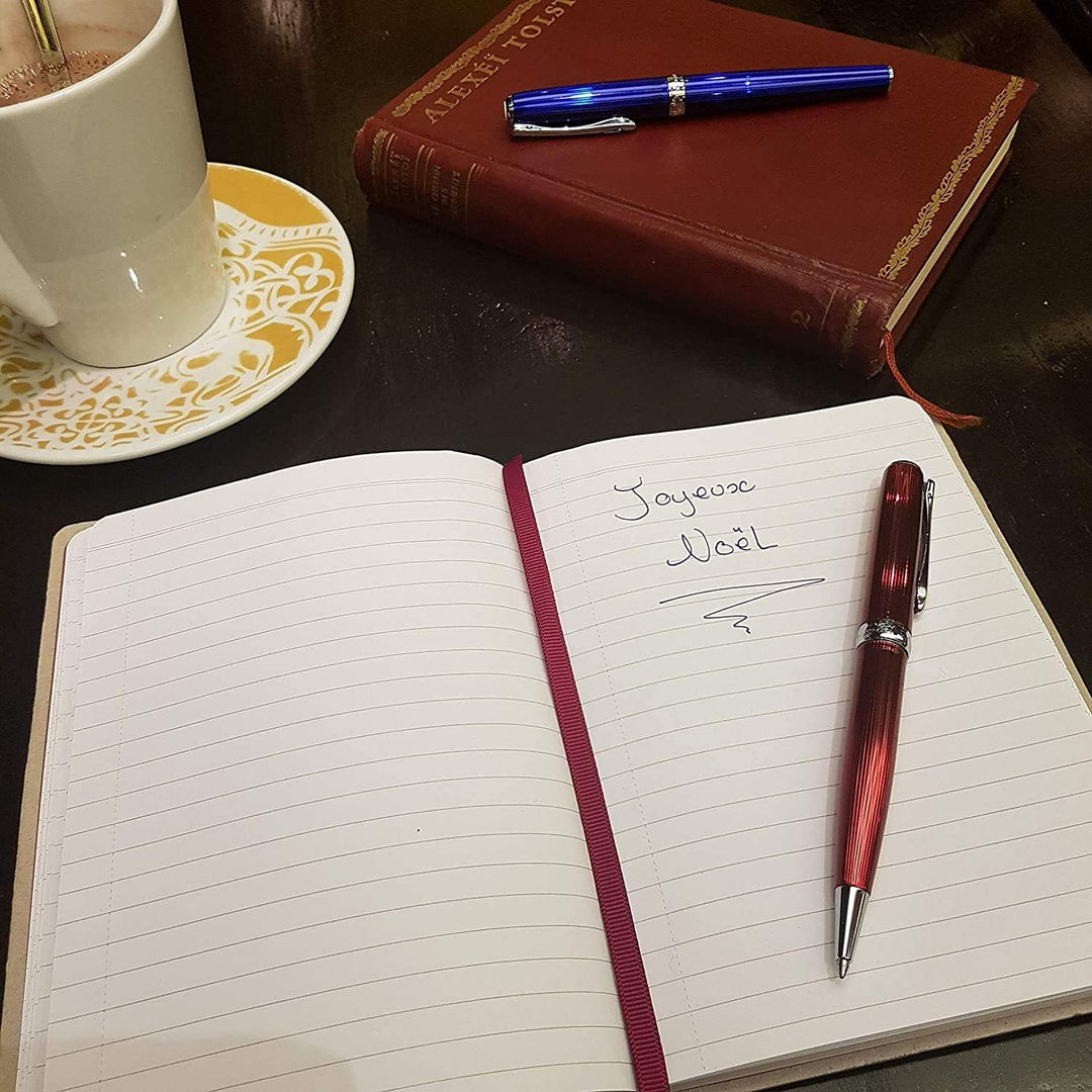 DIPLOMAT - Tintenroller Excellence A2 Skyline blau - Schick und elegant - Lange Lebensdauer - Funkel