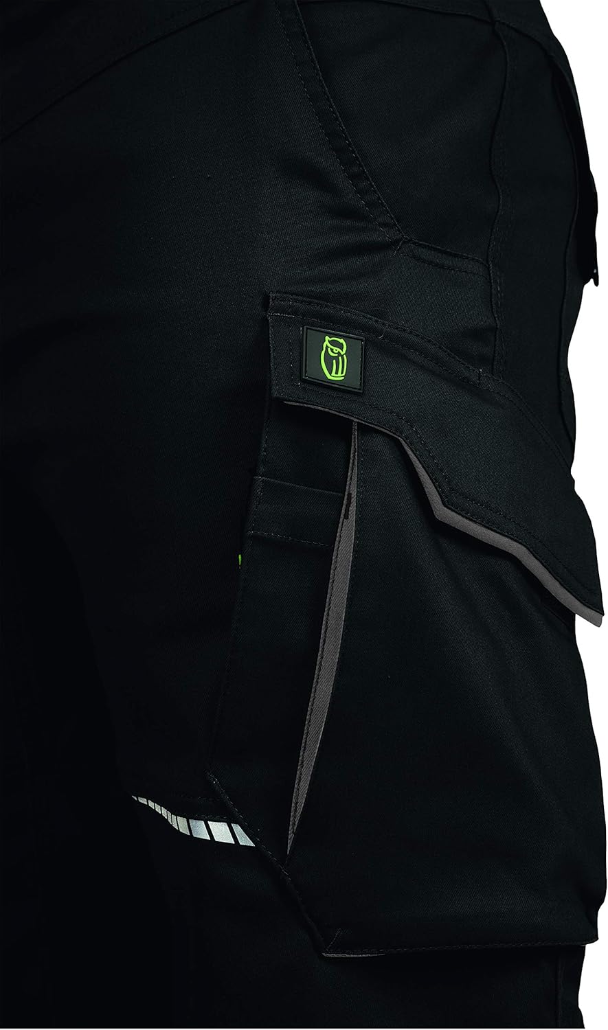 LEIB WÄCHTER Flex-Line Arbeitshose Bundhose Premium grün-schwarz mit Spandex … 58 Schwarz/Grau, 58 S