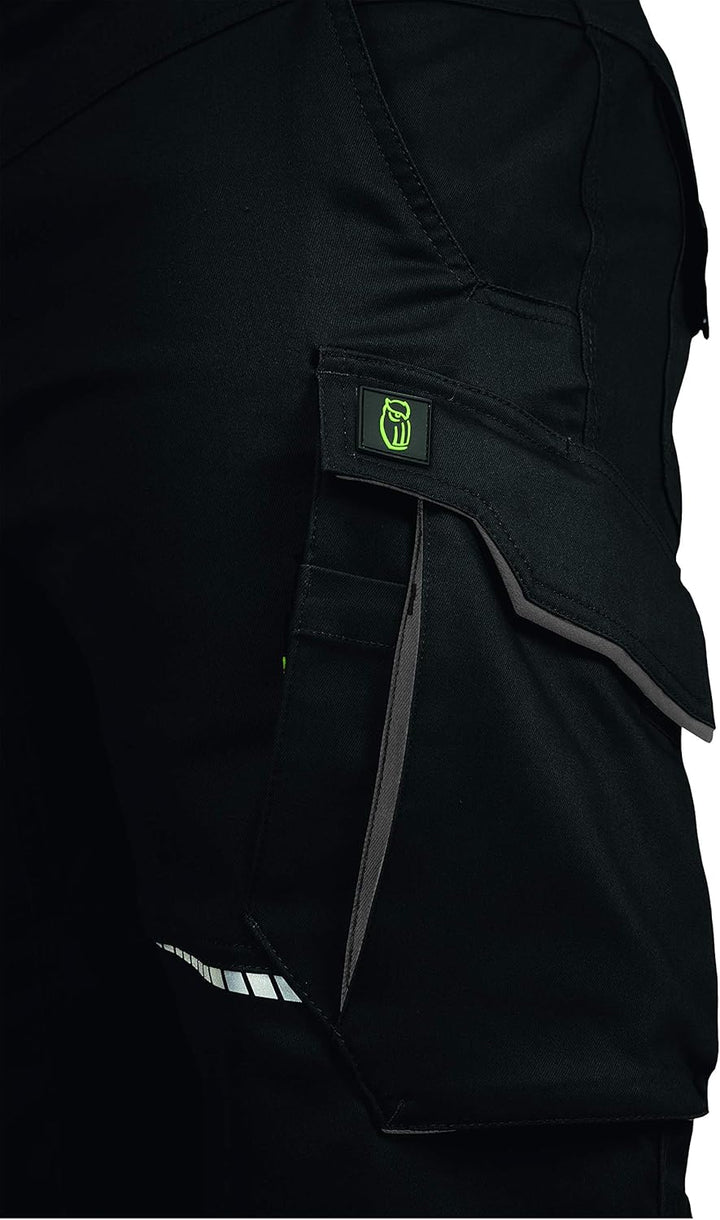 Leib Wächter Flex-Line Workwear Bundhose Arbeitshose mit Spandex (schwarz/grau, 102)