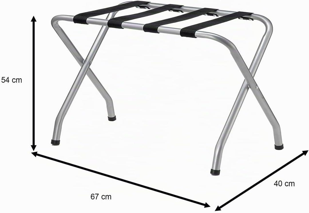 IDIMEX Kofferständer LUGGAGE Kofferablage Kofferbock, Metall in grau lackiert, klappbar