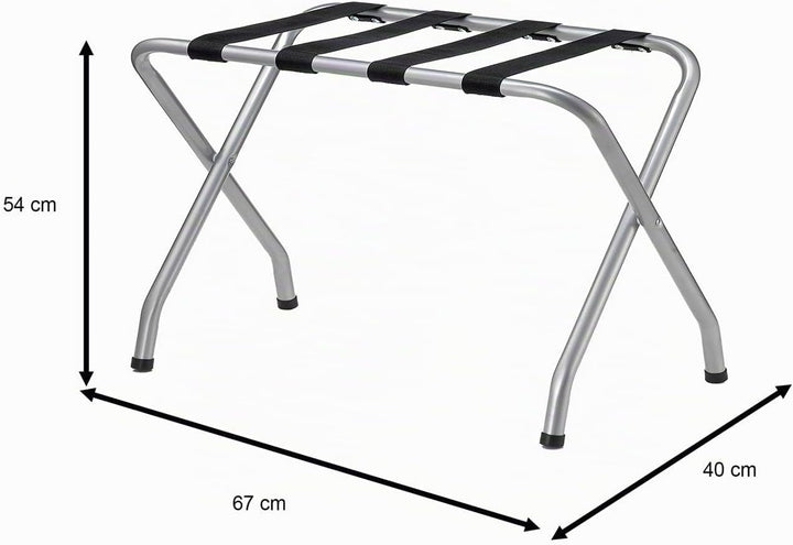 IDIMEX Kofferständer LUGGAGE Kofferablage Kofferbock, Metall in grau lackiert, klappbar