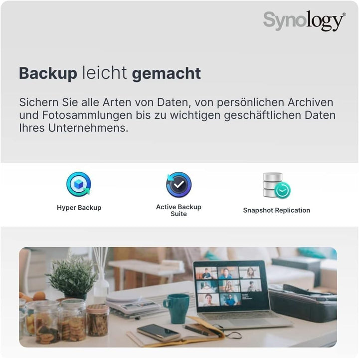 Synology DS923+ 4-Bay Diskstation NAS (AMD Ryzen™ 4 Threads R1600 Dual-Core 4GB Ram 2xRJ-45 1GbE LAN
