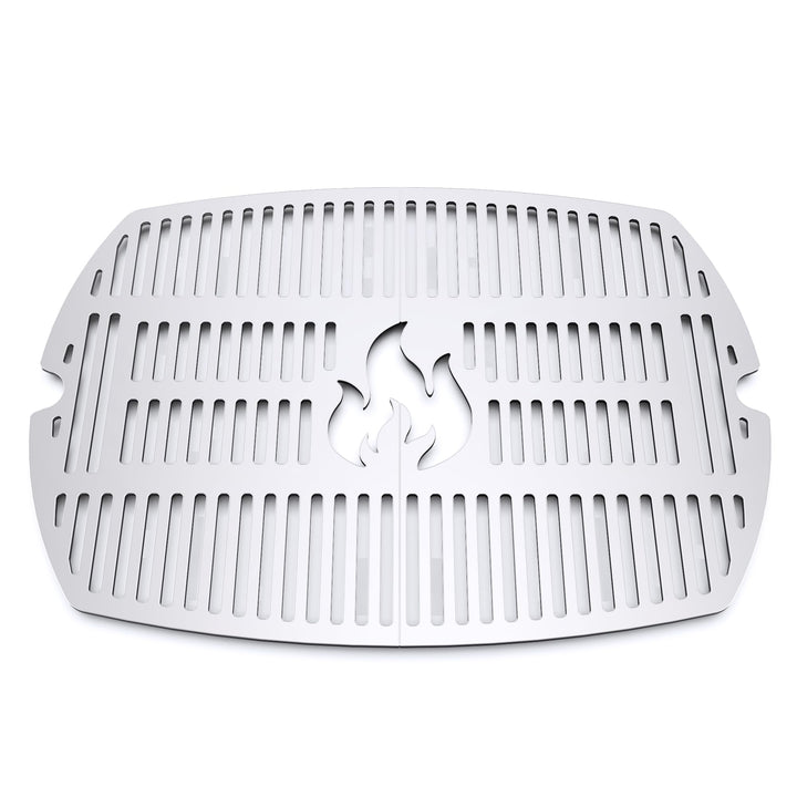 teileplus24 GRE-1-Q2 Grillrost Komplett Set aus V2A Edelstahl kompatibel mit Weber Q200 | Q220 | Q26