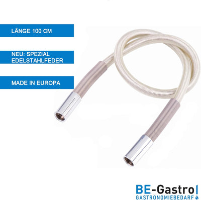 BE-GASTRO I Profi Gastroschlauch Brauseschlauch 100cm inkl. Spezial-Knickschutz | 1/2" Standard-AG |