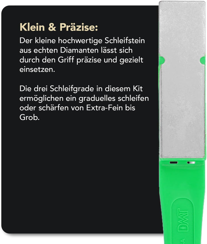 DMT Dia-Sharp, Mini-Hone Kit Schärfer Set mit 3 Stück (Extra-Fein, Fein, Grob)