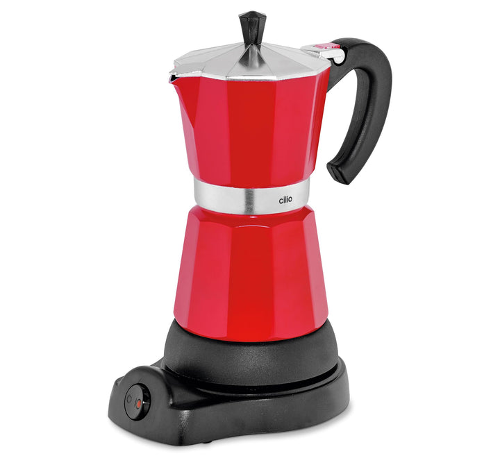 cilio Espressokocher Classico für 6 Tassen | elektrisch 480W | Ø 11,5 cm Höhe: 25 cm | Aluminium | R