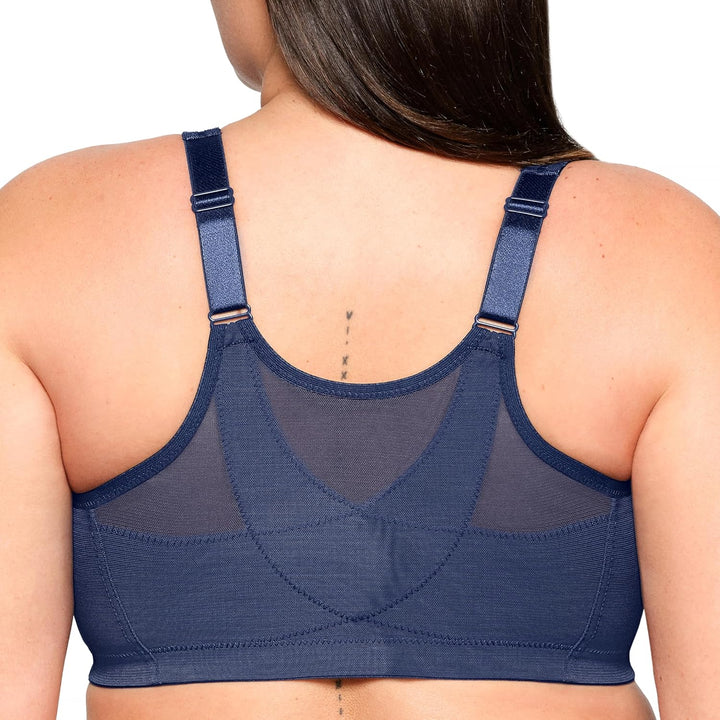 Glamorise Damen Full Coverage Bra 90C Blau, 90C Blau