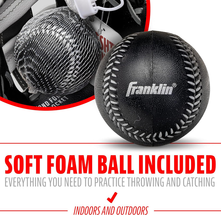 Franklin Sports Teeball Recreational Series Fielding Handschuh mit Baseball, 24,1 cm Überwurf für di