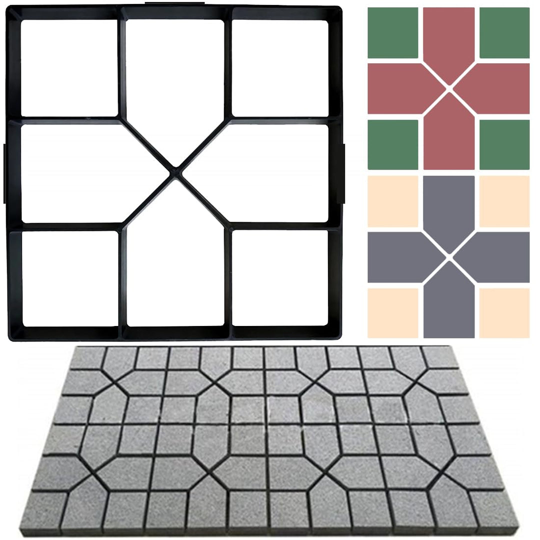 Betonform Gehweg Form Von Schwarz Schalungsform Giessform Diy Plastikformen Für Beton Gehwegplatten