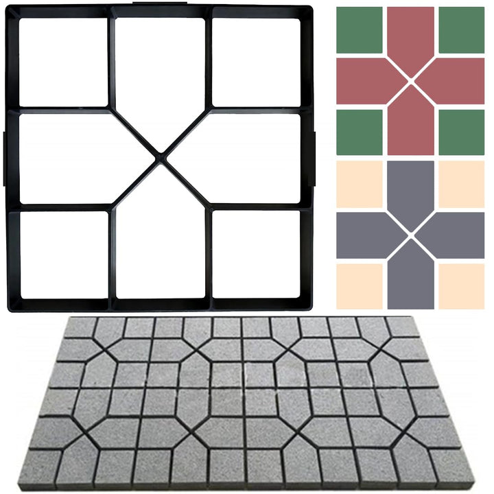 Betonform Gehweg Form Von Schwarz Schalungsform Giessform Diy Plastikformen Für Beton Gehwegplatten