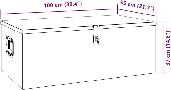 vidaXL Aufbewahrungsbox Aluminiumkoffer Aluminiumbox Lagerbox Lagerkiste Transportkoffer Transportki