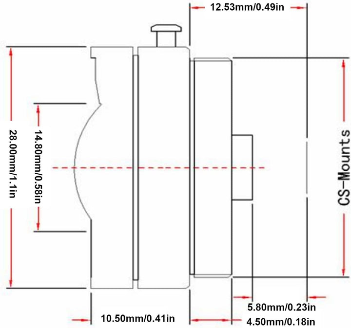 2,1-mm-CS-Mount-Objektiv – 3-MP-Weitwinkel-Überwachungskameraobjektiv für die Heimüberwachung – Einf