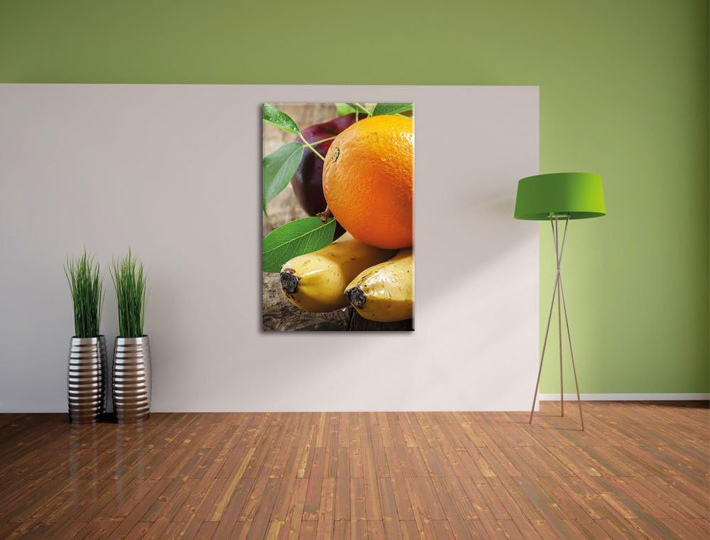 Pixxprint Leckeres Obst, Format: 100x70 auf Leinwand, XXL riesige Bilder fertig gerahmt mit Keilrahm