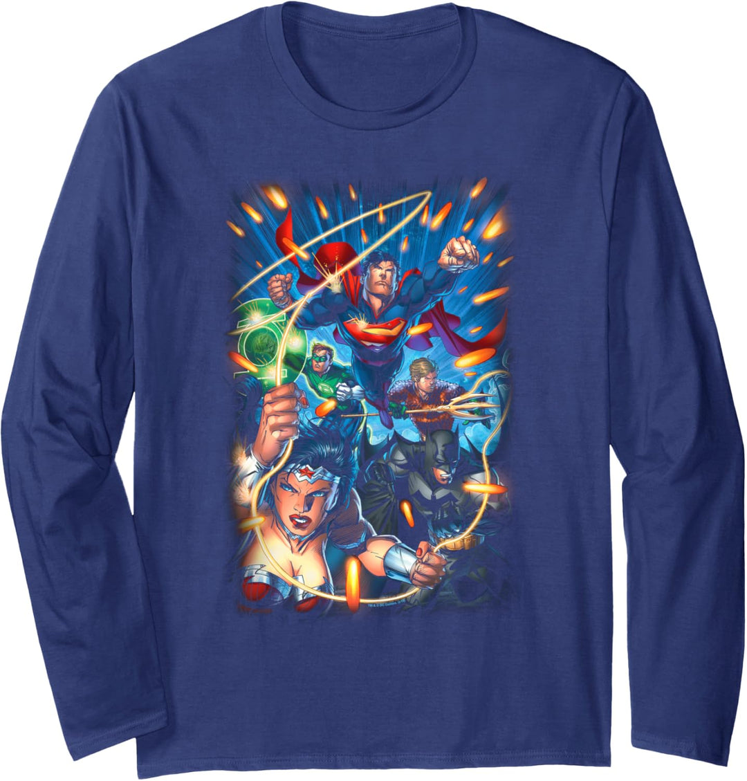 Justice League Under Attack Langarmshirt