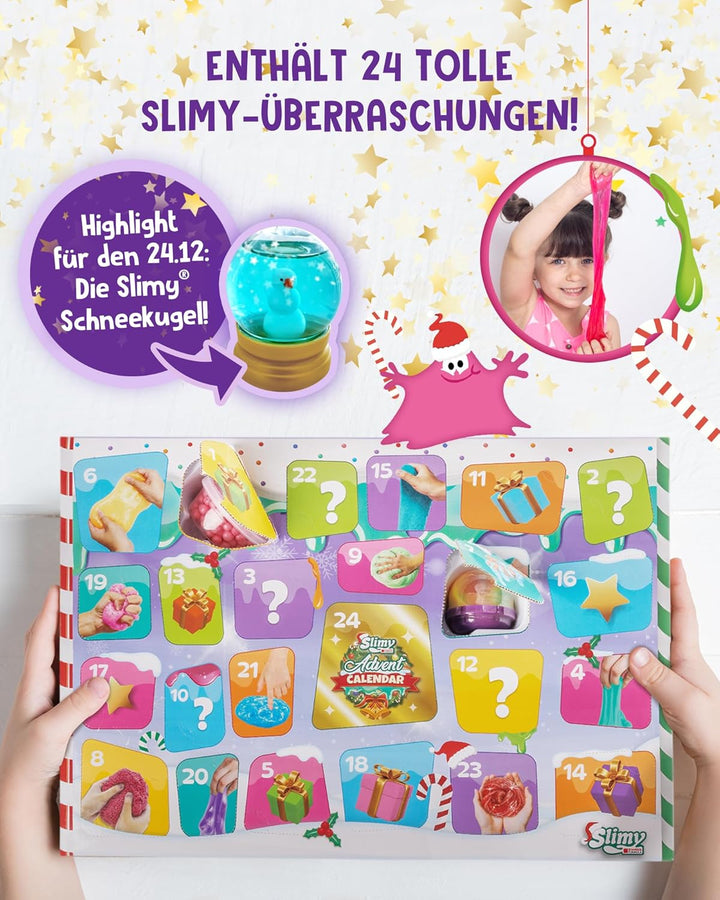 SLIMY Adventskalender Limited Edition mit 24 verschiedenen Spielmassen - Original Slime Geschenk-Set