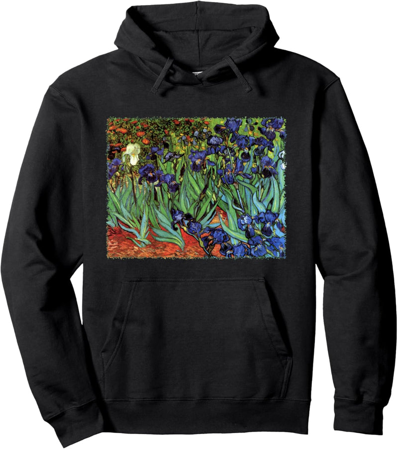 Iris durch Vincent van Gogh, Blumen in einem Garten Pullover Hoodie