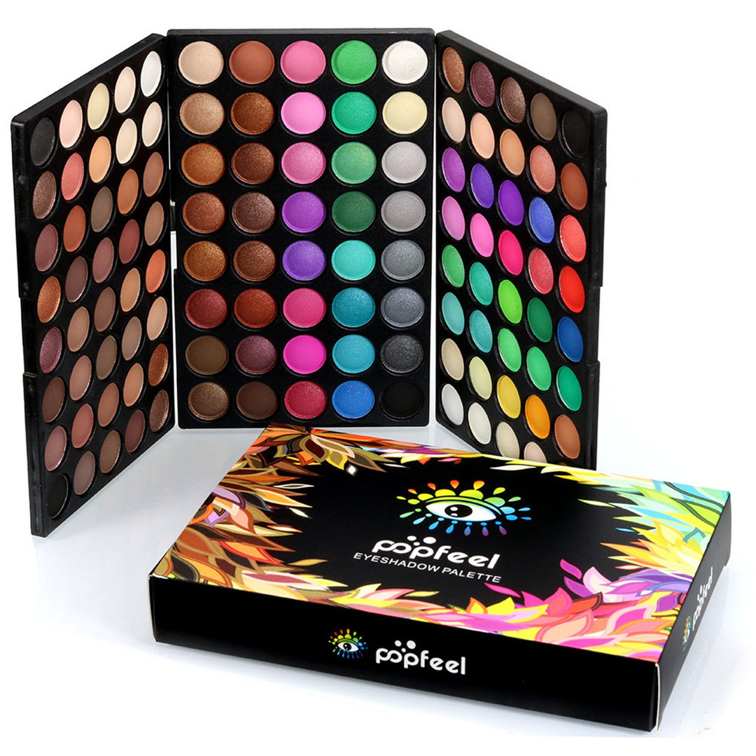 FantasyDay 120 Farben Hochpigmentierte Warme Natürliche Matt Schminke Lidschatten Palette Makeup Kit