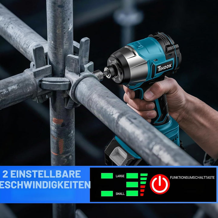 Akkuschrauber für Ma-kita 18V, 200Nm Bürstenloser Schlagbohrschrauber, 1/4" Bohrschrauber mit LED Li