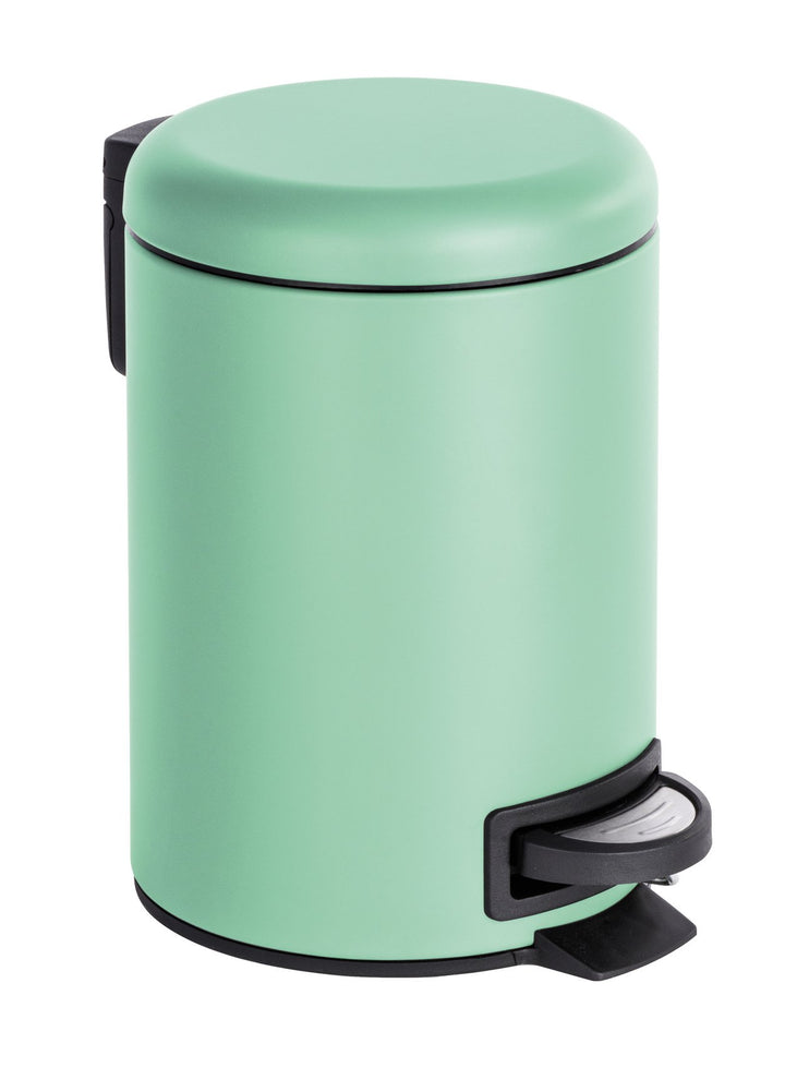 WENKO Treteimer Leman, 3 Liter, mit herausnehmbarem Einsatz, aus lackiertem Stahl, 17 x 25 x 22,5 cm