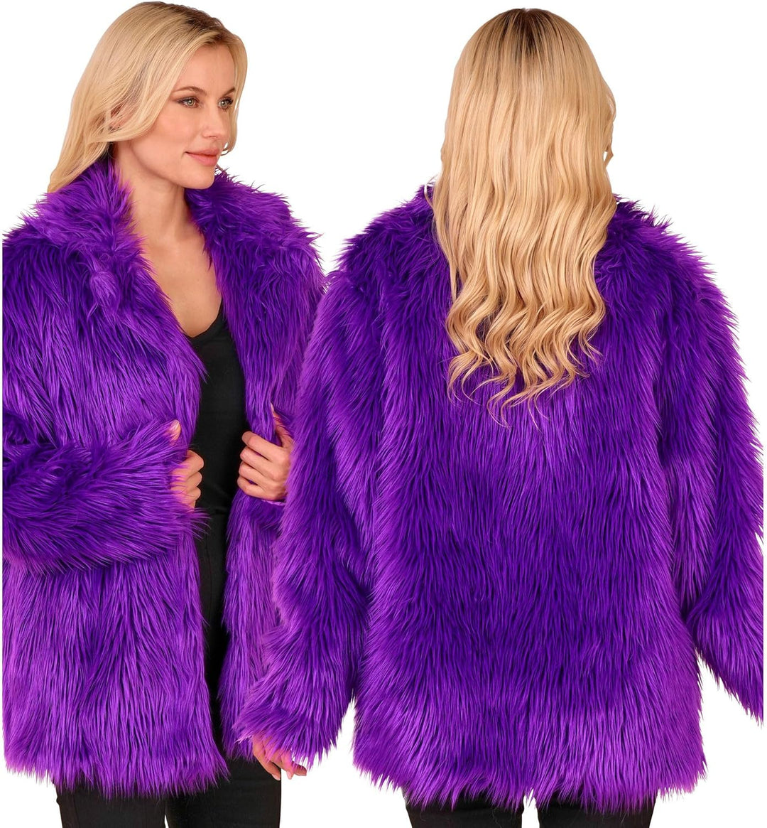 W WIDMANN MILANO Party Fashion - Kunstfell-Jacke für Damen und Herren, Plüschjacke, Kostüm, Party Ou
