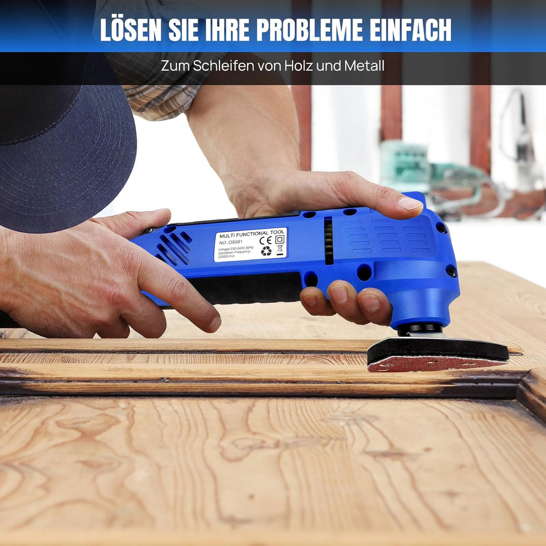 Schwingmultitool 300W – Schnellwechselmesser-System, 22000 U/min, 3° Schwingwinkel | Elektro-Schwing