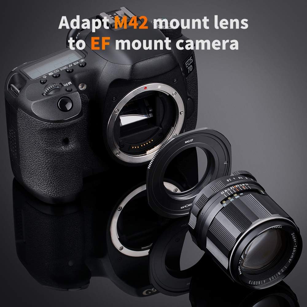 K&F Concept M10135 M42-Canon EOS Hochpräziser Adapterring Objektivadapter Objektiv Mount Adapter Rin