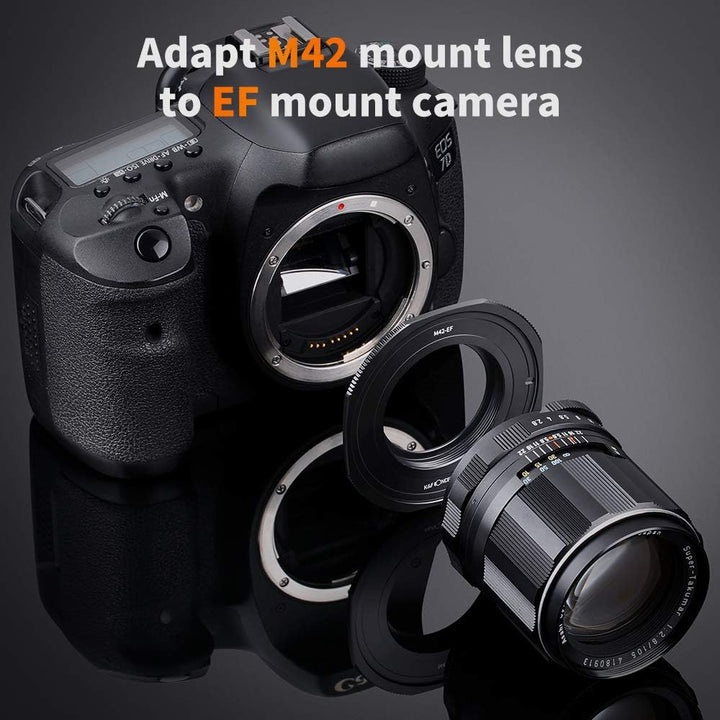 K&F Concept M10135 M42-Canon EOS Hochpräziser Adapterring Objektivadapter Objektiv Mount Adapter Rin