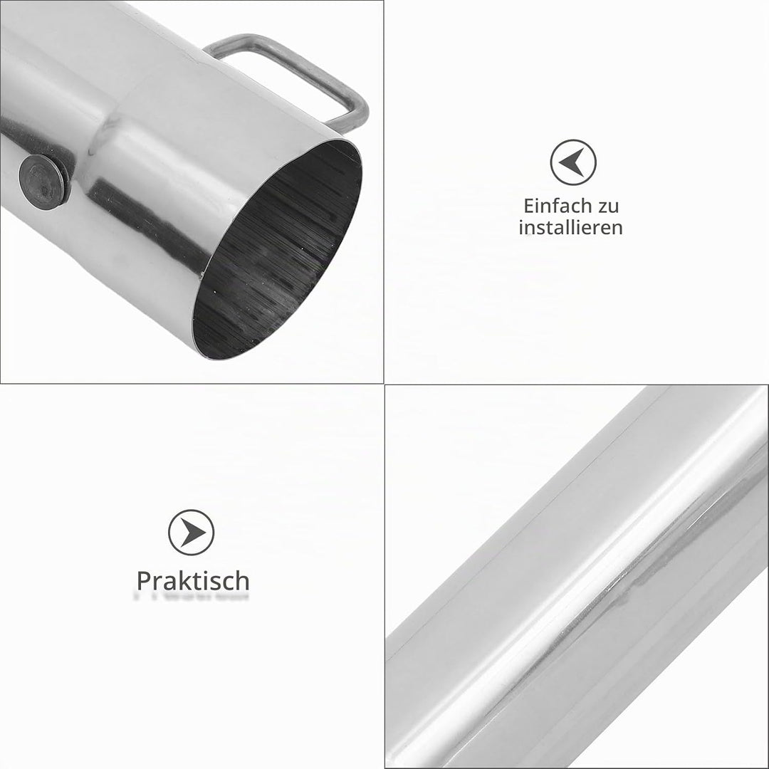 UPKOCH Kaminrohr aus Edelstahl mit Einstellbarer Klappe – hitzebeständiges Abgasrohr, effizientes Ab
