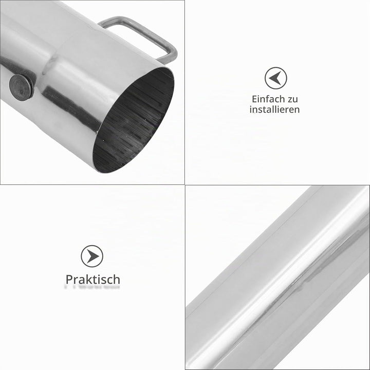 UPKOCH Kaminrohr aus Edelstahl mit Einstellbarer Klappe – hitzebeständiges Abgasrohr, effizientes Ab