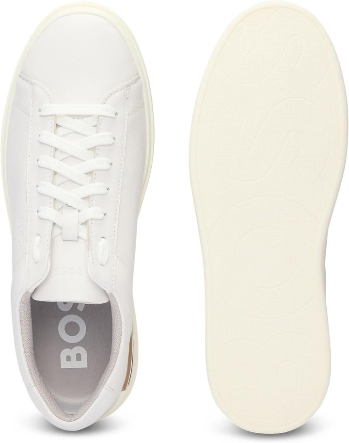 BOSS Herren Schuhe Schnürschuh Freizeitschuh Halbschuh Sneaker Clint Tenn 45 EU Weiss, 45 EU Weiss