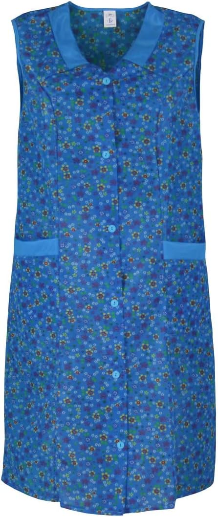 Kittel Schürze Dederon Nylon Kittelschürze versch. Farben 48 Design 3, 48 Design 3