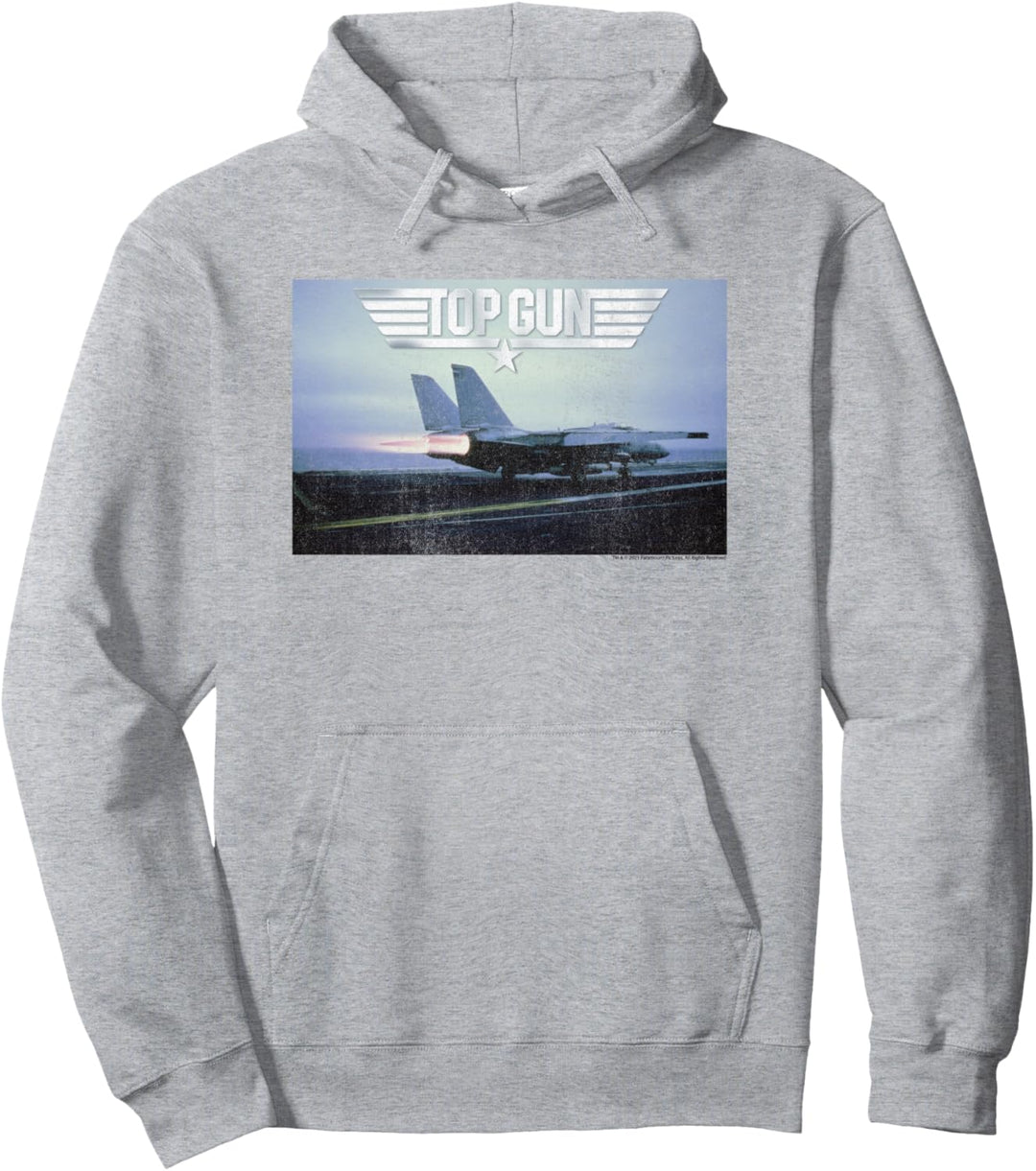 Top Gun Jet and Logo Photo Pullover Hoodie