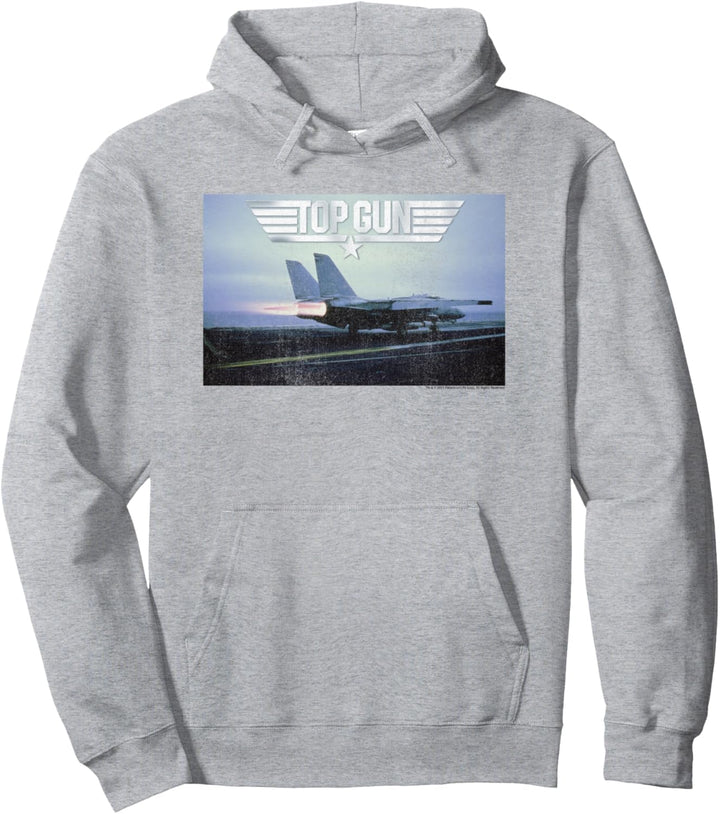 Top Gun Jet and Logo Photo Pullover Hoodie