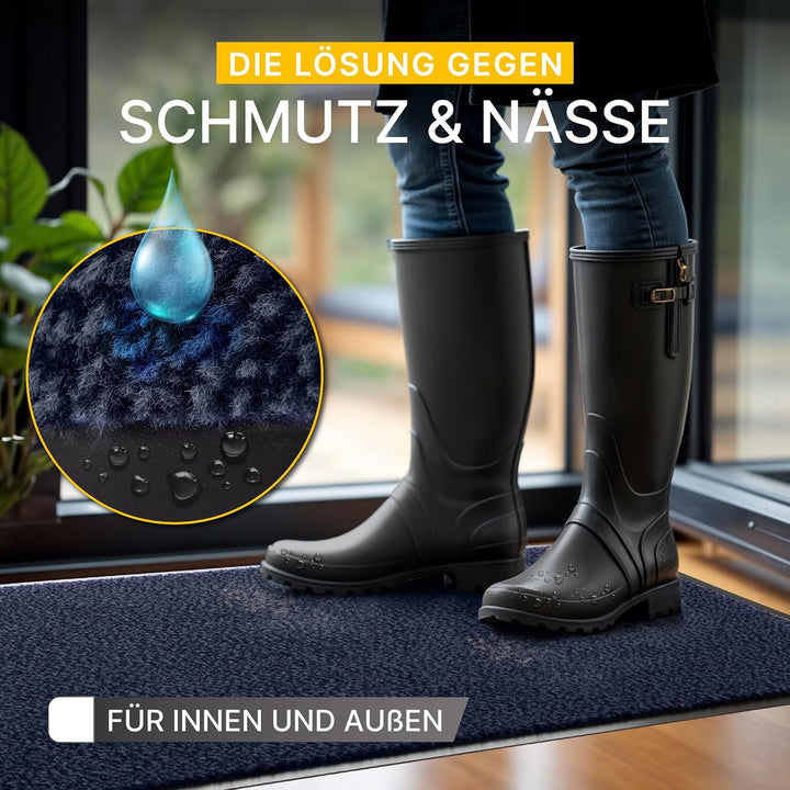 Entrando Schmutzfangmatte - für innen und aussen, wetterfest, waschbar, rutschfest - ideal für Flur,