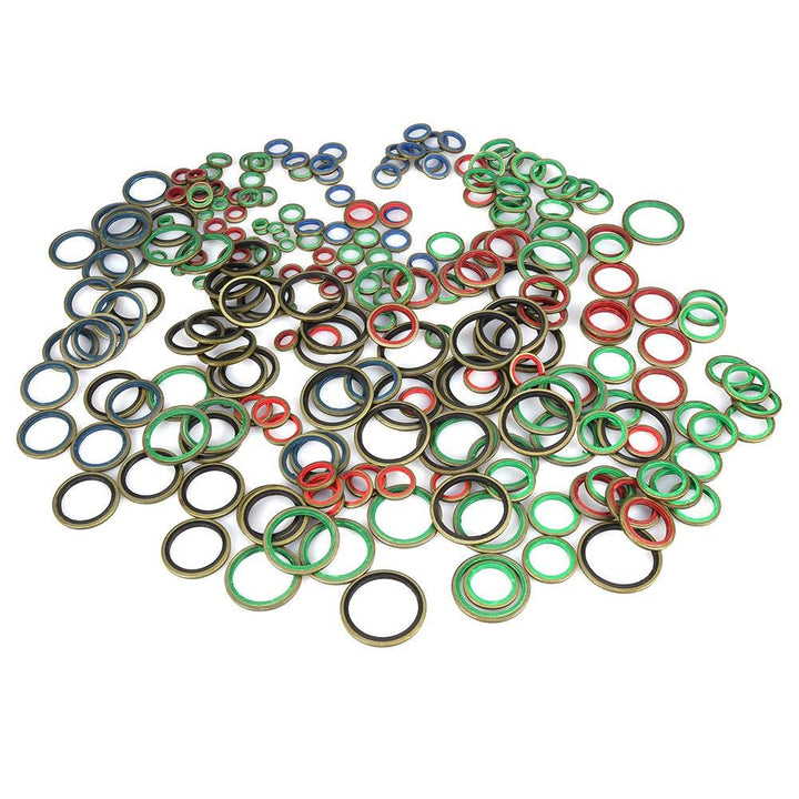 240pcs Dichtring Kupfer Unterlegscheiben gummidichtung Ölring Ablassschraube Dichtung Kombination Bo